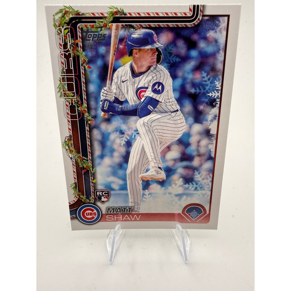 2025 Topps Holiday Matt Shaw RC Rookie Card H173 Chicago Cubs Baseball